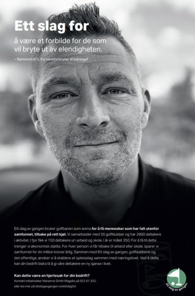 Annonse fra Finansavisen. Raimond Nybakk Kongsvingers Golfklubb