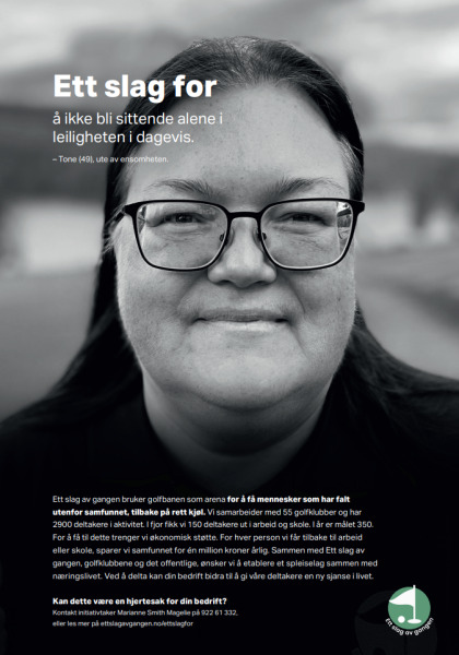 Annonse Finansavisen. Bilde av Tone Samsomstuen.