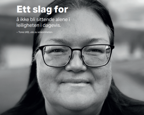 Ett slag for å ikke bli sittende alene. Annonse Finansavisen 08.0.24. Tone Samsonstuen