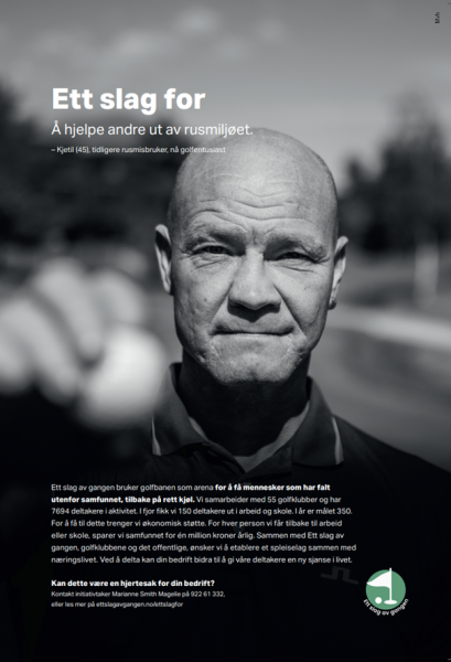Kjetil. Annonse i Finansavisen 17.06.24. Ett slag for